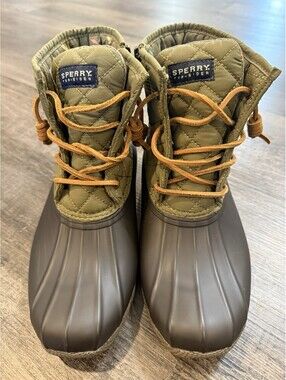 Sperry Women’s Duck Boots Green Size 7.5 Waterproof
